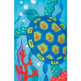 Sea Turtle Flag | Applique, Nautical, Summer, Cool, Garden, Flags