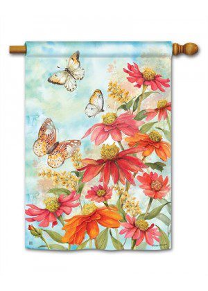 Summer Zinnias House Flag | Summer, Floral, Yard, House, Flags