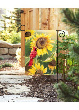 Sunflower Cardinal Garden Flag | Summer, Bird, Garden, Flags