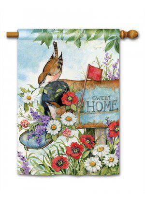 Sweet Home House Flag | Spring, Bird, Outdoor, House, Flags