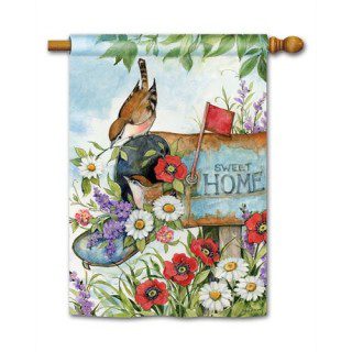 Sweet Home House Flag | Spring, Bird, Outdoor, House, Flags