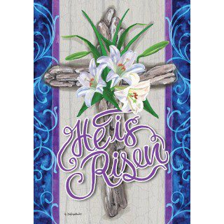 Cross and Lilies Flag | Easter, Decorative, Double Sided, Flags