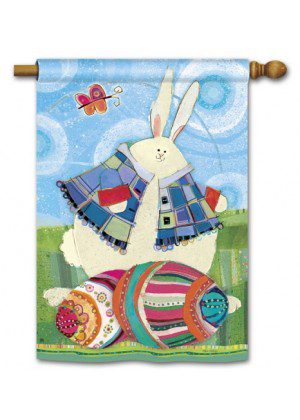 Funny Bunny House Flag | Easter, Cool, Outdoor, House, Flags