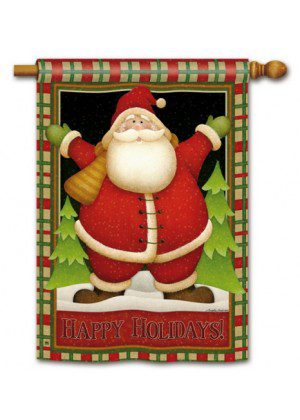 Plaid Santa House Flag | Christmas, Cool, Outdoor, House, Flags