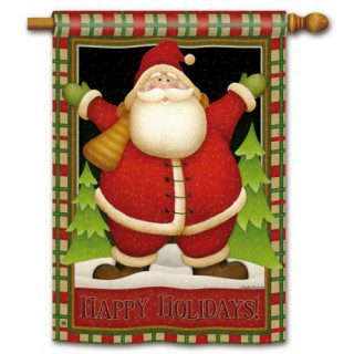 Plaid Santa House Flag | Christmas, Cool, Outdoor, House, Flags