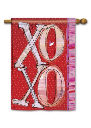 XOXO House Flag | Valentine, Decorative, Outdoor, House, Flags