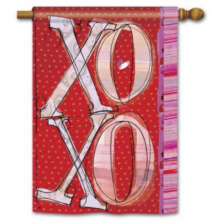 XOXO House Flag | Valentine, Decorative, Outdoor, House, Flags