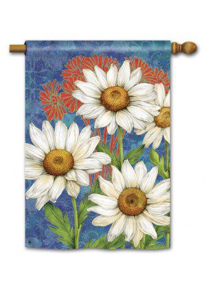 Designer Daisies House Flag | Floral, Spring, Outdoor, House, Flag