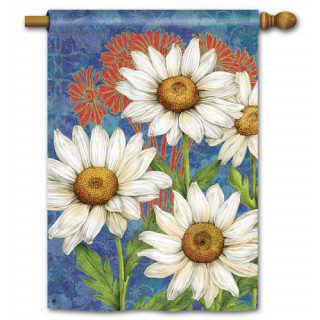 Designer Daisies House Flag | Floral, Spring, Outdoor, House, Flag