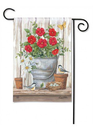 Bucket of Blooms Garden Flag | Floral, Spring, Yard, Garden, Flags