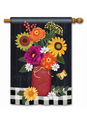 Autumn Blooms House Flag | Fall, Floral, Outdoor, House, Flags