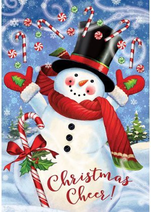 Candy Cane Snowman Flag | Christmas, Snowman, Lawn, Flags