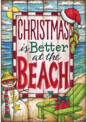 Christmas at the Beach Flag | Christmas, Decorative, Lawn, Flags