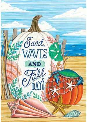 Fall Beach Flag | Fall Flags | Inspirational, Beach, Decorative, Flag