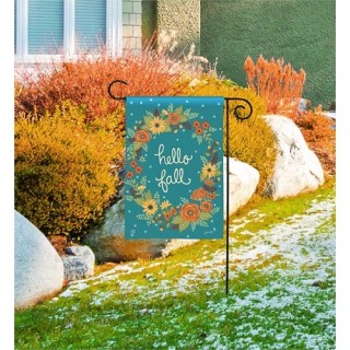 Fall Greeting Garden Flag | Fall, Floral, Yard, Cool, Garden, Flags