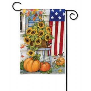 Fall Porch Garden Flag | Fall, Patriotic, Floral, Yard, Garden, Flags