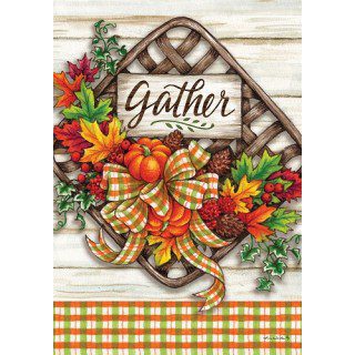 Gather Basket Flag | Fall Flags | Thanksgiving, Decorative, Flags
