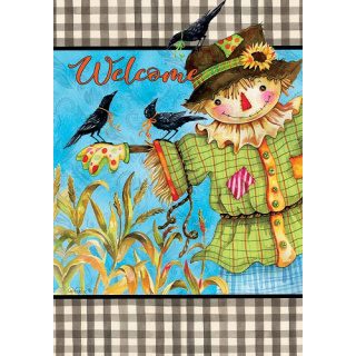 Gingham Scarecrow Flag | Fall, Farmhouse, Decorative, Flags