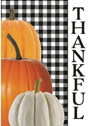 Gingham Thankful Flag | Fall, Welcome, Decorative, Lawn, Flags