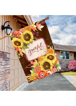 Grateful Bouquet House Flag | Thanksgiving, Outdoor, House, Flag