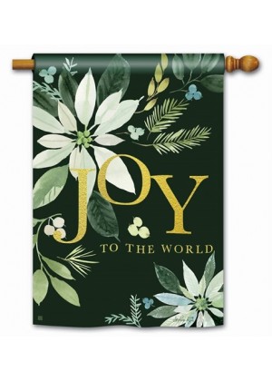 Poinsettia Joy House Flag | Christmas, Yard, Outdoor, House, Flag