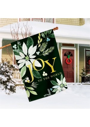 Poinsettia Joy House Flag | Christmas, Yard, Outdoor, House, Flag