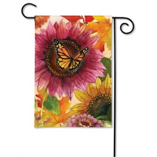 Sunflower Butterfly Garden Flag | Fall, Floral, Yard, Garden, Flags