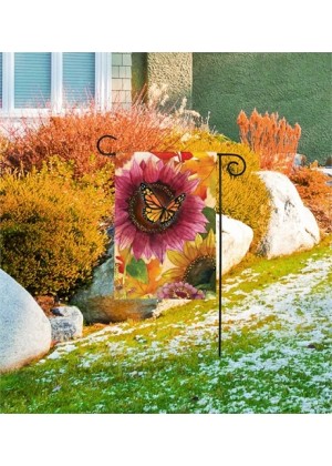 Sunflower Butterfly Garden Flag | Fall, Floral, Yard, Garden, Flags
