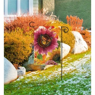 Sunflower Butterfly Garden Flag | Fall, Floral, Yard, Garden, Flags