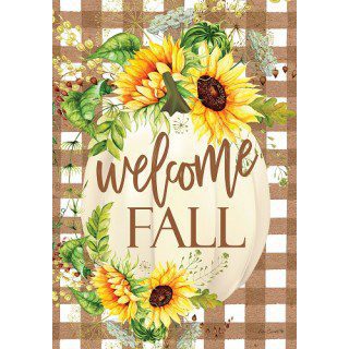 Sunflower Pumpkin Flag | Fall, Welcome, Floral, Decorative, Flags