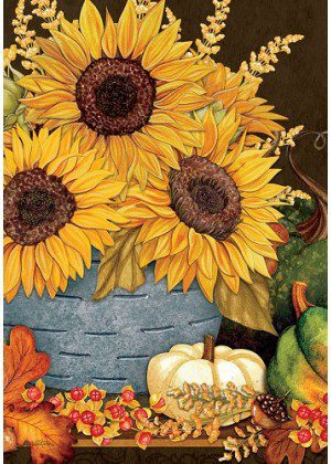 Sunflowers & Gourds Flag | Fall, Farmhouse, Floral, Lawn, Flags