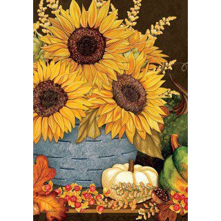 Sunflowers & Gourds Flag | Fall, Farmhouse, Floral, Lawn, Flags