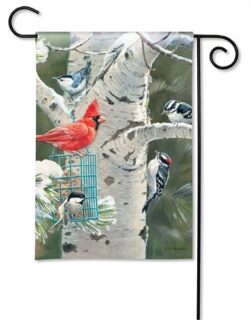 Winter Birds Garden Flag | Winter, Bird, Yard, Cool, Garden, Flags