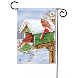 Cardinal Mailbox Garden Flag | Winter, Bird, Yard, Garden, Flags