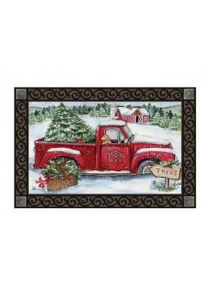 Christmas Tree Farm Doormat | MatMates | Decorative Doormats