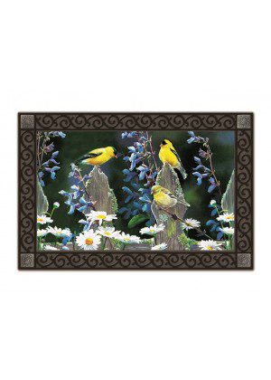 Finch Fence Post Doormat | MatMates | Decorative Doormats