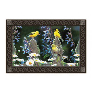 Finch Fence Post Doormat | MatMates | Decorative Doormats