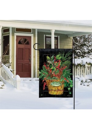 Holiday Door Garden Flag | Garden Flags | Christmas, Floral, Flags