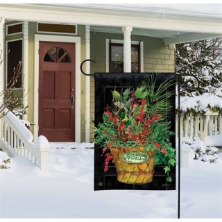 Holiday Door Garden Flag | Garden Flags | Christmas, Floral, Flags