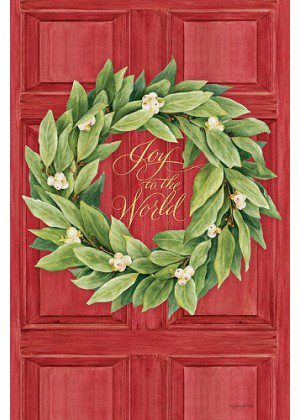 Joy to the World Wreath Garden Flag | Christmas, Clearance, Flags