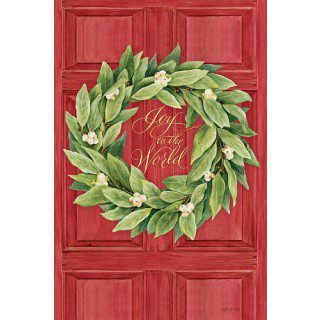 Joy to the World Wreath Garden Flag | Christmas, Clearance, Flags