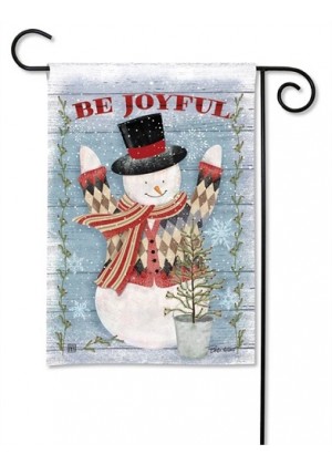 Joyful Snowman Garden Flag | Winter, Snowman, Garden, Flags