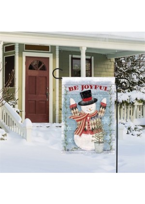 Joyful Snowman Garden Flag | Winter, Snowman, Garden, Flags