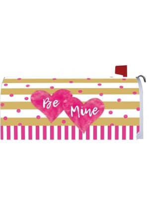 Pink & Gold Hearts Mailbox Cover | Mailbox Covers | Mailbox Wrap