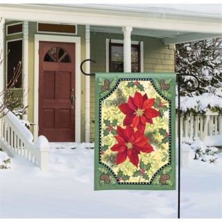 Pretty Poinsettias Garden Flag | Winter, Floral, Yard, Garden, Flags