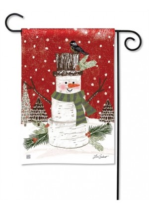 Woodsy Snowman Garden Flag | Winter, Snowman, Garden, Flags