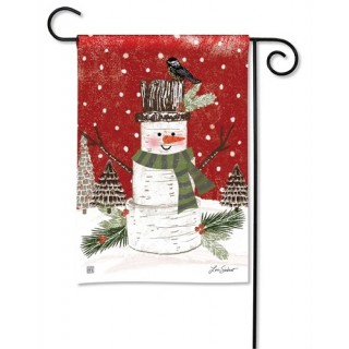 Woodsy Snowman Garden Flag | Winter, Snowman, Garden, Flags