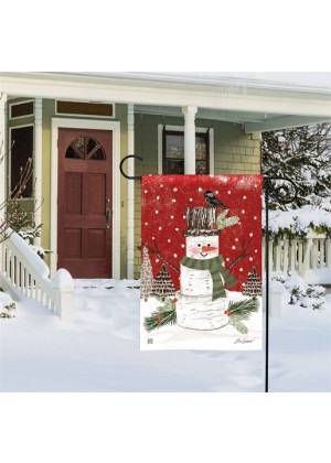 Woodsy Snowman Garden Flag | Winter, Snowman, Garden, Flags