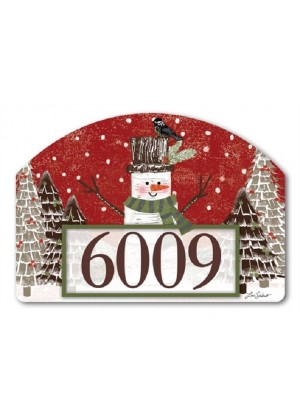 Woodsy Snowman Yard Sign | Address Plaques | Yard Signs