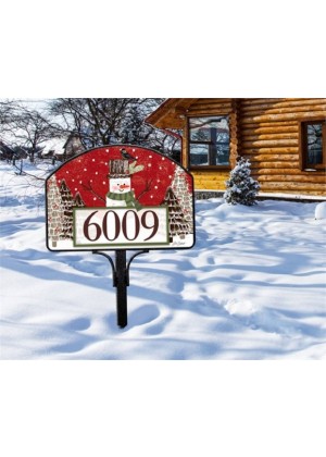 Woodsy Snowman Yard Sign | Address Plaques | Yard Signs